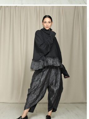 Kedem Sasson F134 Glitz Pants Gray Size 2 (M)